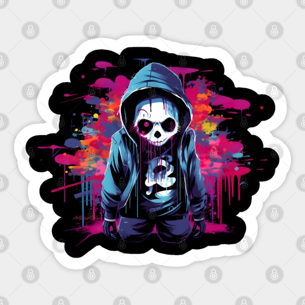 Zombie Panda, Splash Sticker by ArtWearSplash